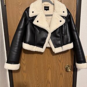 Women's Black and Cream Jacket